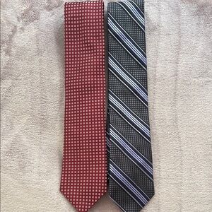Ike Behar Red and Black|Purple Tie Duo